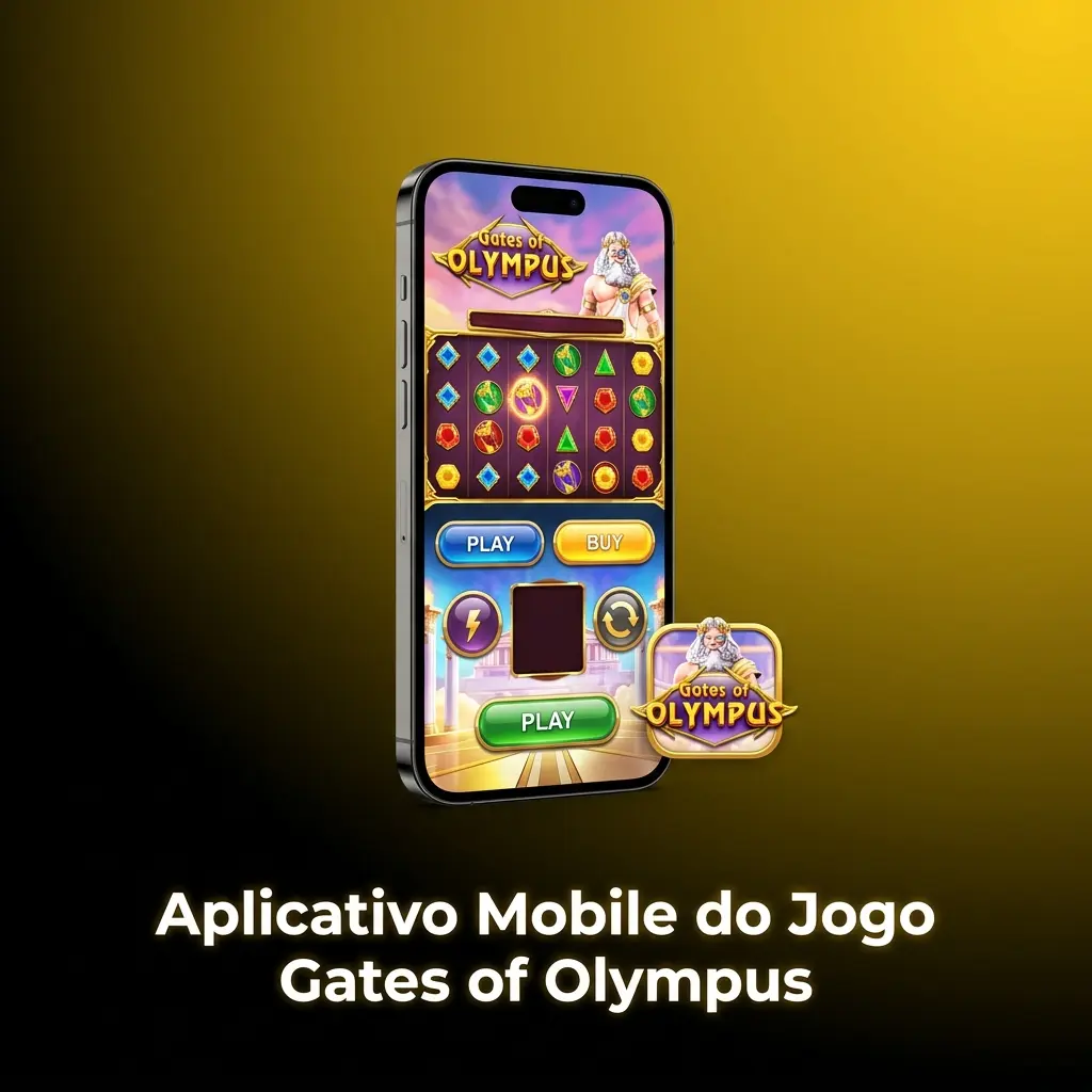 Aplicativo mobile do Gates of Olympus para Android e iOS com interface otimizada para smartphones e tablets