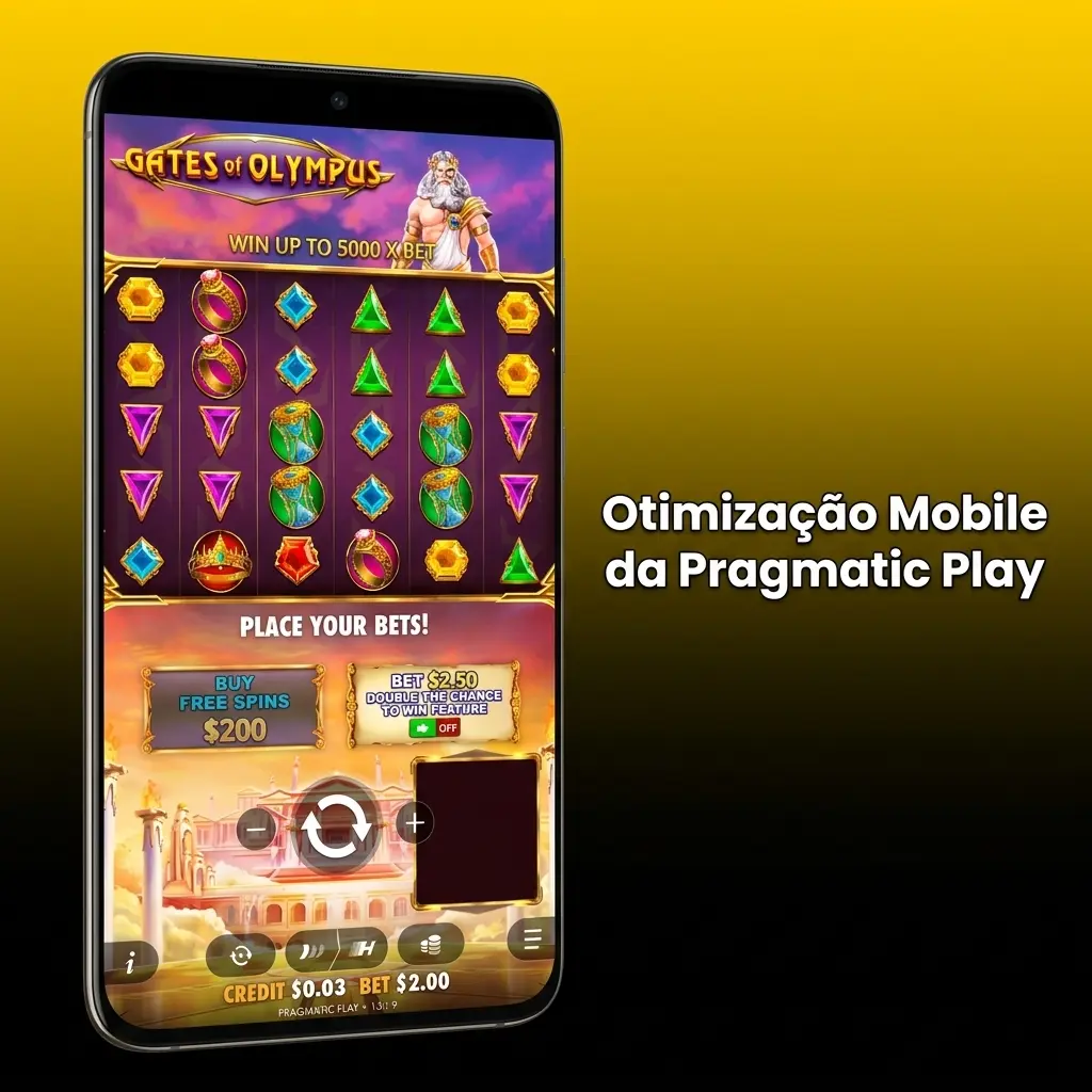 Otimização mobile Pragmatic Play: jogos HTML5 compatíveis com iOS e Android, interface adaptável para smartphones e tablets